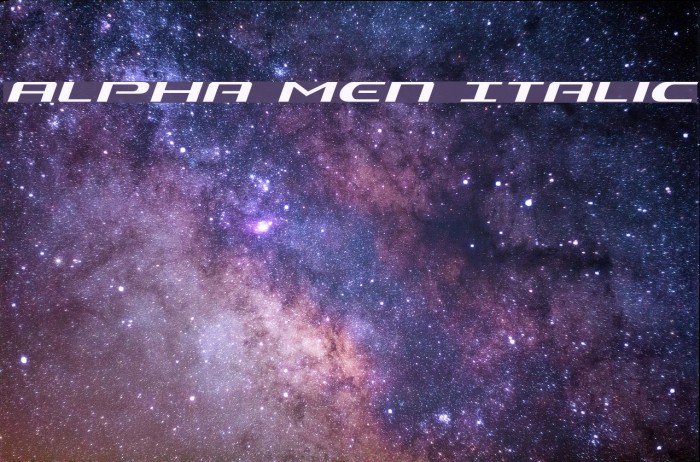 Alpha Men Italic Example 3