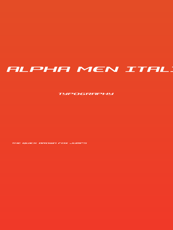 Alpha Men Italic Poster