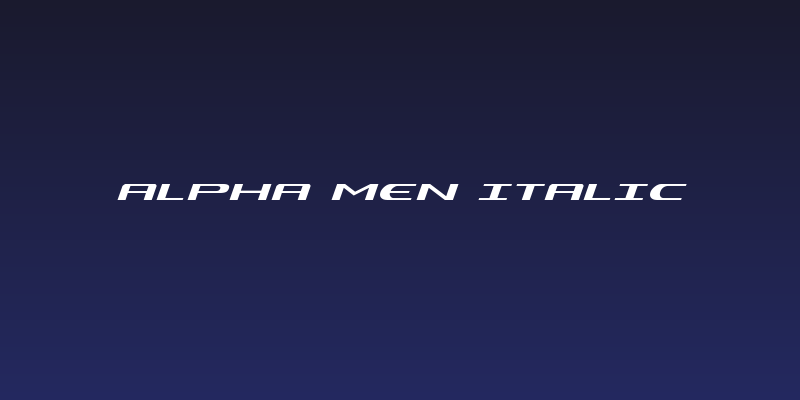 Alpha Men Italic Social Header