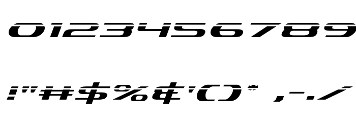 Alpha Men Laser Italic Font OTHER CHARS