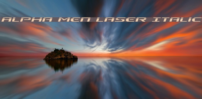 Alpha Men Laser Italic Font examples