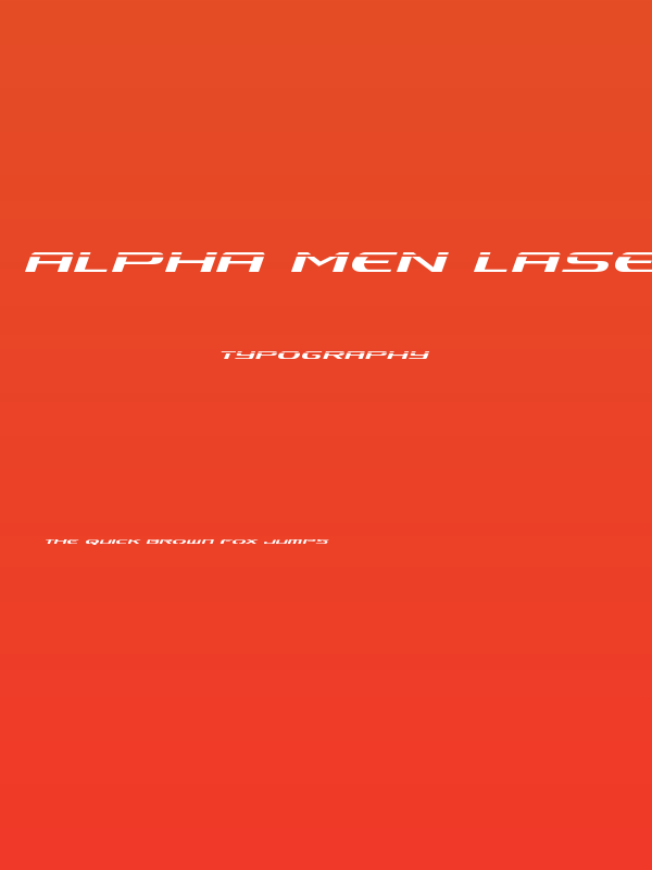 Alpha Men Laser Italic Poster