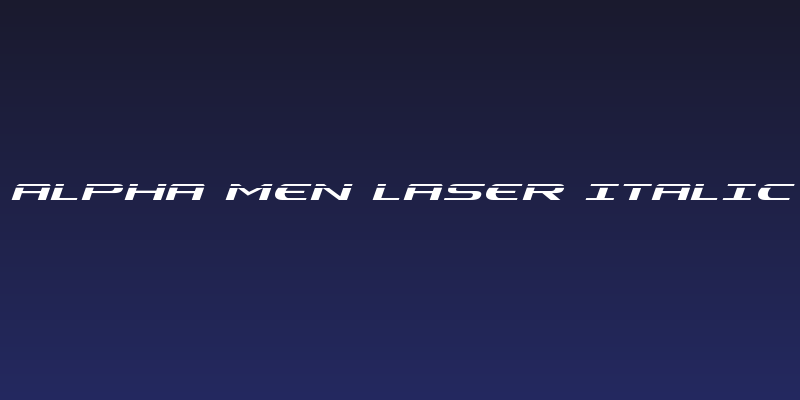 Alpha Men Laser Italic Social Header