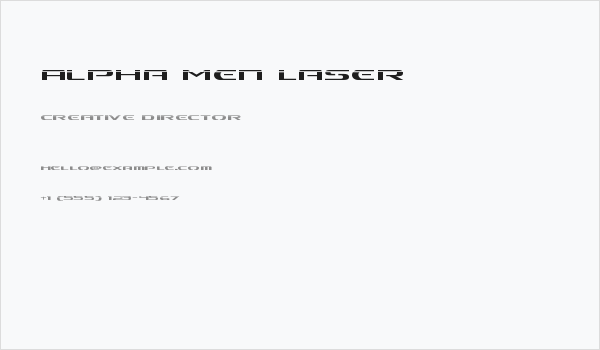 Alpha Men Laser Business Card