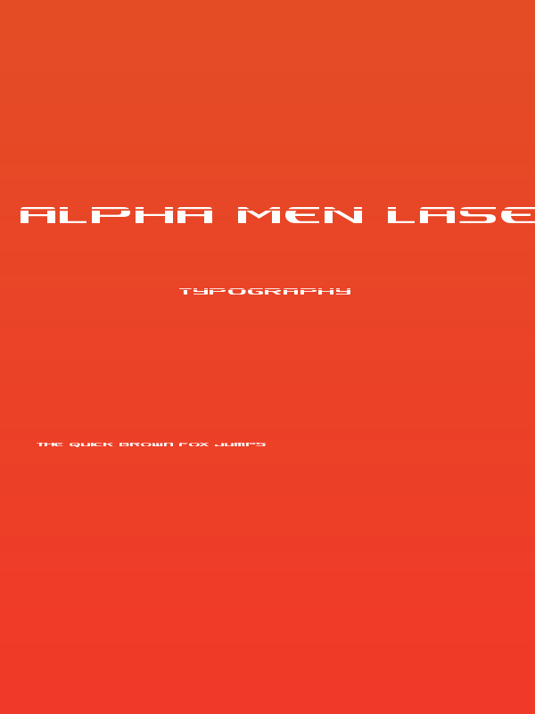 Alpha Men Laser Poster