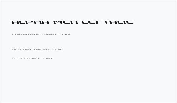 Alpha Men Leftalic Business Card