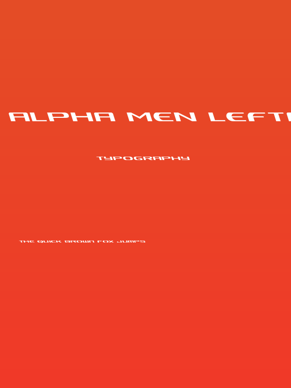 Alpha Men Leftalic Poster