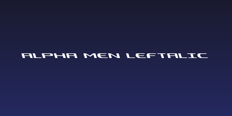 Alpha Men Leftalic Social Header