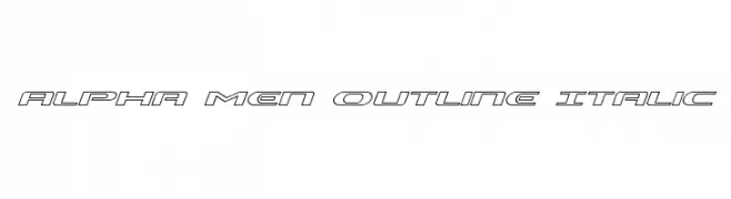 Alpha Men Outline Italic  フリーフォントのダウンロード