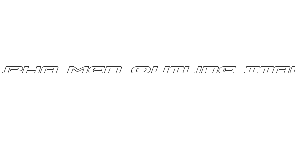 Alpha Men Outline Italic Logo