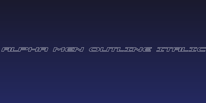 Alpha Men Outline Italic Social Header