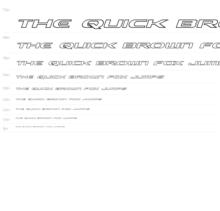 Alpha Men Outline Italic Waterfall