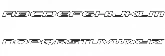 Alpha Men Outline Italic 字体 小写