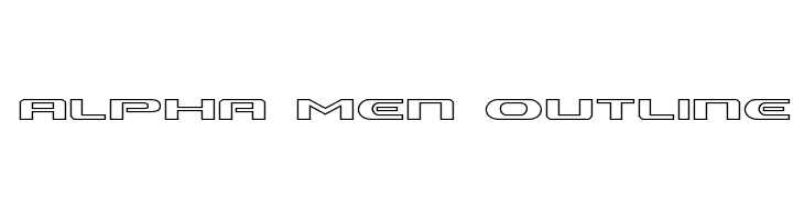 Alpha Men Outline  font caratteri gratis