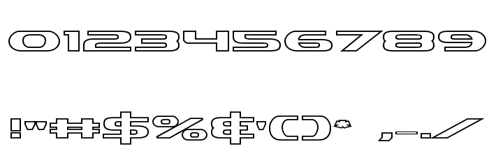 Alpha Men Outline Font OTHER CHARS