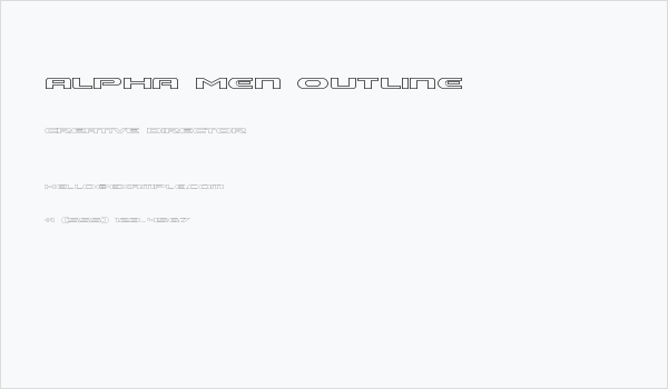 Alpha Men Outline Business Card
