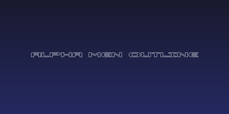 Alpha Men Outline Social Header