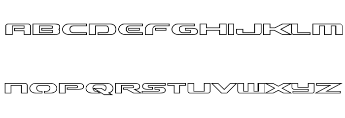 Alpha Men Outline Font LOWERCASE