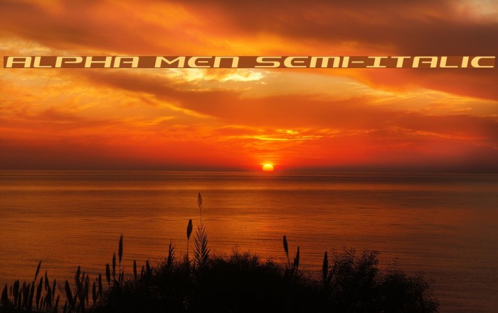 Alpha Men Semi-Italic Example 1