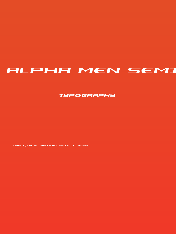 Alpha Men Semi-Italic Poster