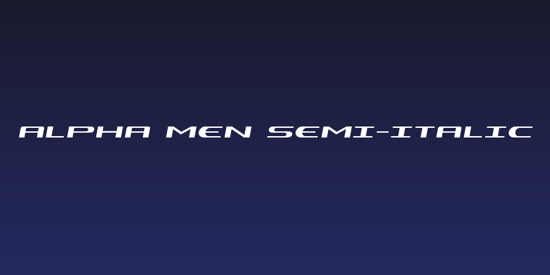 Alpha Men Semi-Italic Social Header