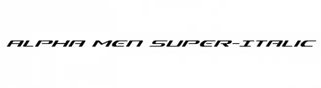 Alpha Men Super-Italic  Frei Schriftart Herunterladen