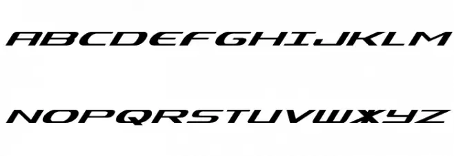 Alpha Men Super-Italic フォント 大文字