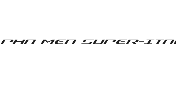 Alpha Men Super-Italic Logo