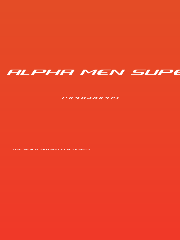 Alpha Men Super-Italic Poster
