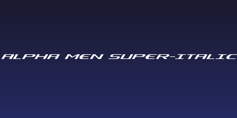Alpha Men Super-Italic Social Header