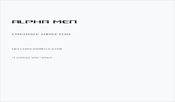 Alpha Men Business Card