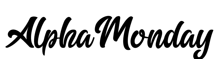 Alpha Monday  フリーフォントのダウンロード