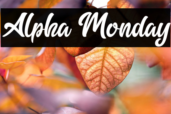 Alpha Monday Example 2