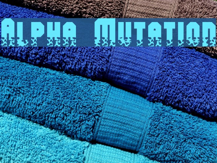 Alpha Mutation Font examples
