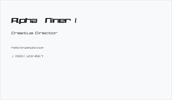 Alpha  Niner i Business Card