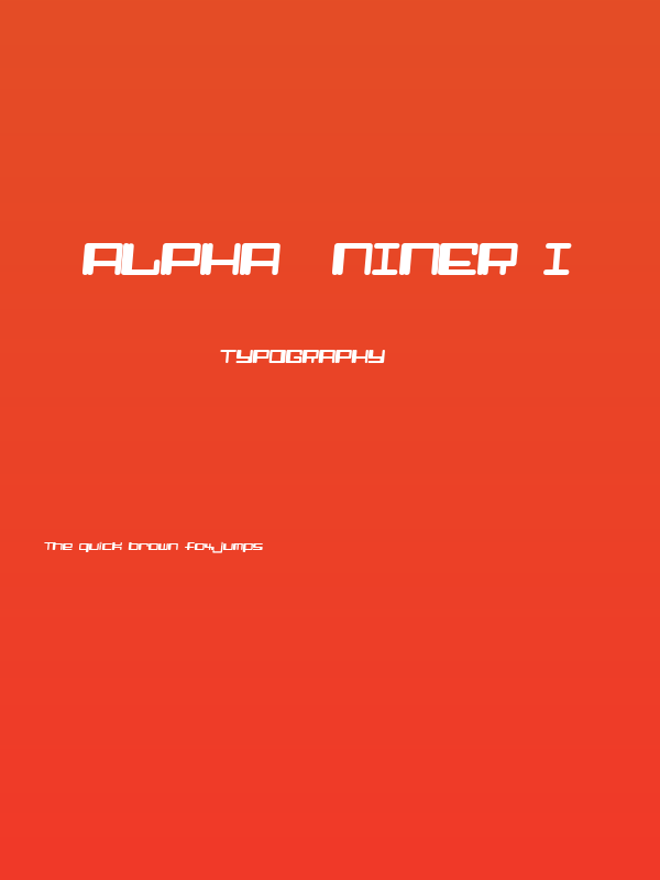 Alpha  Niner i Poster