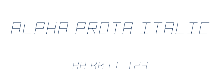 Alpha Prota Italic Font Preview