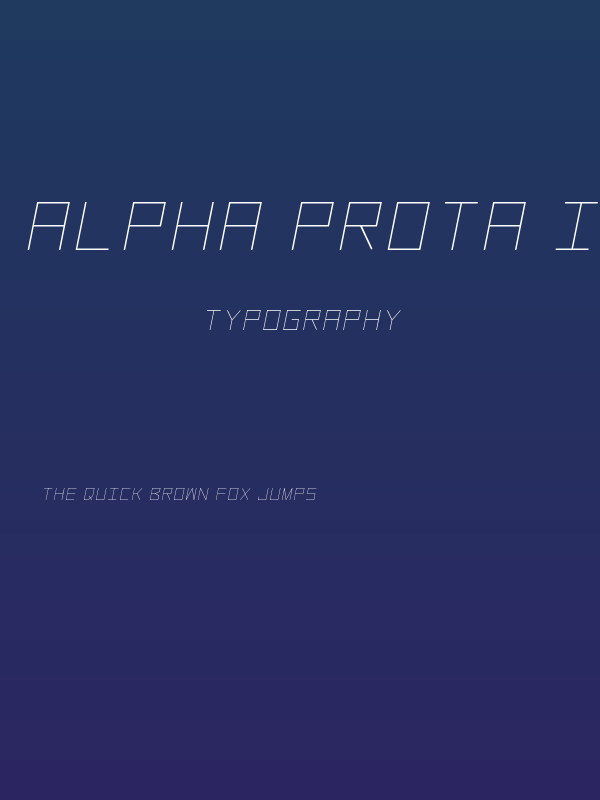 Alpha Prota Italic Poster