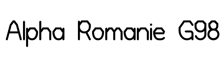 Alpha Romanie G98 Font