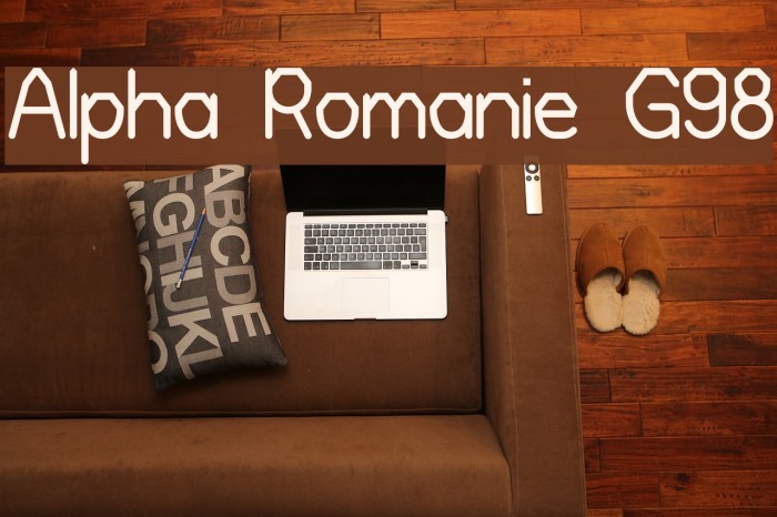Alpha Romanie G98 Font examples