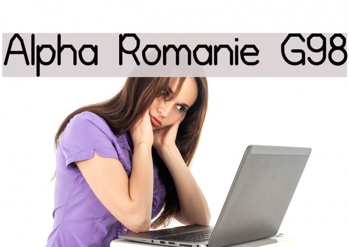Alpha Romanie G98 Font examples