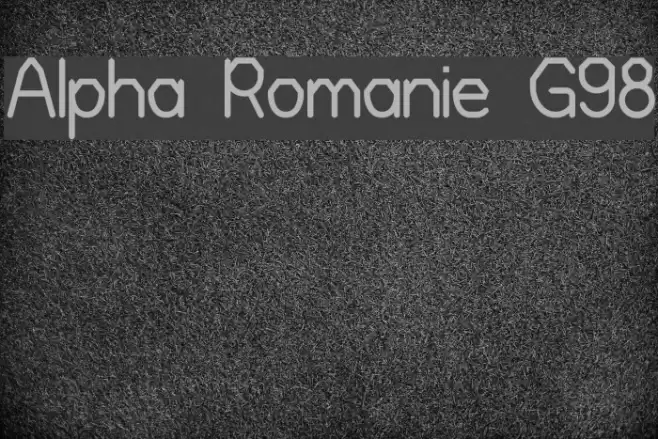 Alpha Romanie G98 Caratteri examples