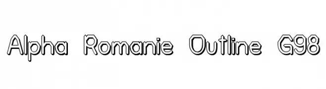 Alpha Romanie Outline G98  नि: शुल्क फ़ॉन्ट्स डाउनलोड