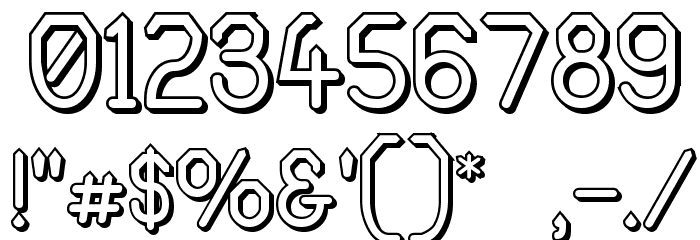 Alpha Romanie Outline G98 Font OTHER CHARS