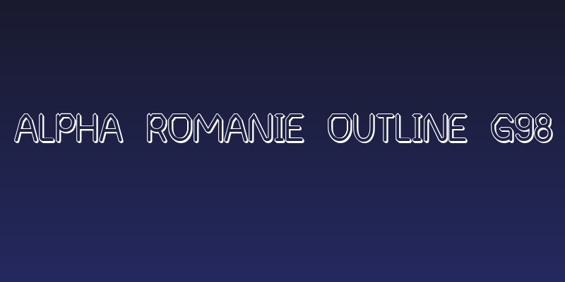 Alpha Romanie Outline G98 Social Header