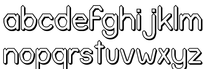 Alpha Romanie Outline G98 Font LOWERCASE