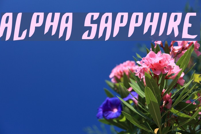 Alpha Sapphire Font examples