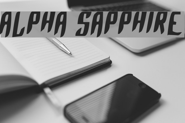 Alpha Sapphire Font examples