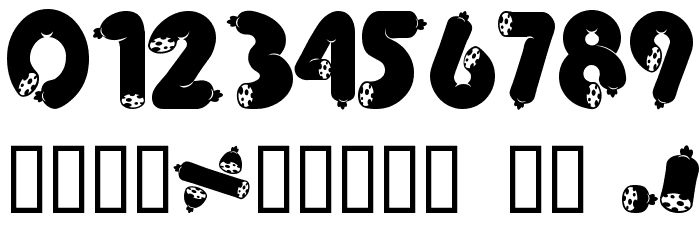 Alpha Sausage Font OTHER CHARS