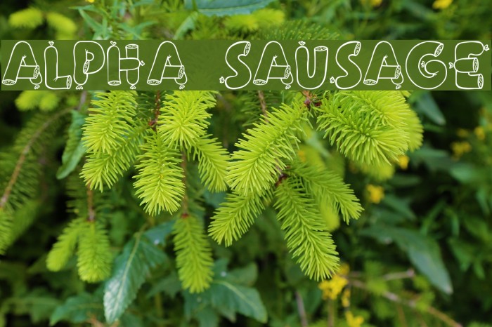 Alpha Sausage Font examples